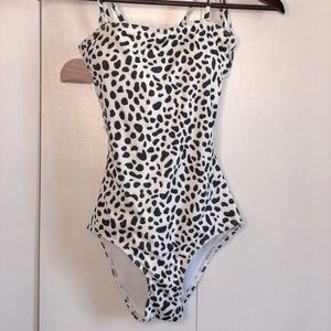 Cow print swimsuit